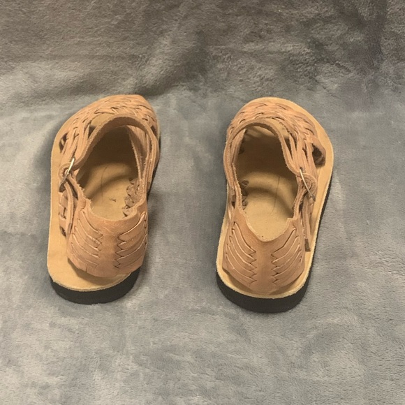 Boys brown Ankle Strap Open Toe sandals size 5.5 21 - Picture 5 of 7